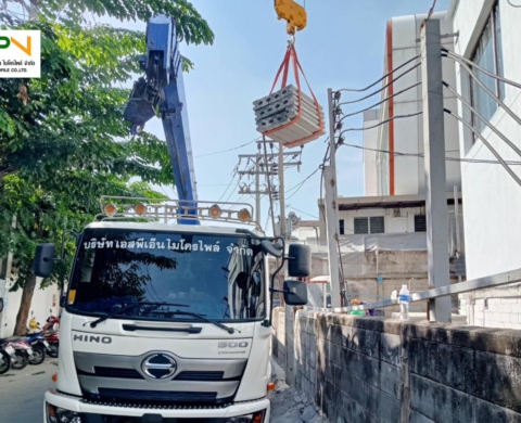 ไซต์งานท่าทราย นนทบุรี ต่อเติมอาคาร ทำงานในที่แคบ ขนาดเสาเข็มไอ22(ท่อน 1.5 เมตรต่อเชื่อม)