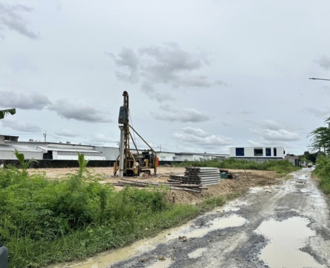 ไซต์งาน ทวีวัฒนา ลักษณงาน ก่อสร้างอาคารบ้านพักคนชรา